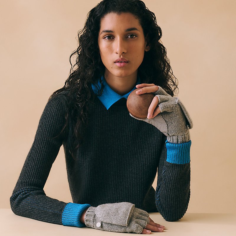 エルメス HERMES 手袋 ボルチモア グレーレザー手袋ボルチモア レディース 手袋 《ボルチモア》 | Hermès - エルメス-公式サイト